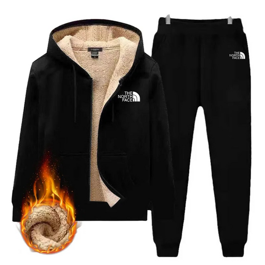 Thermal hooded fleece tracksuit