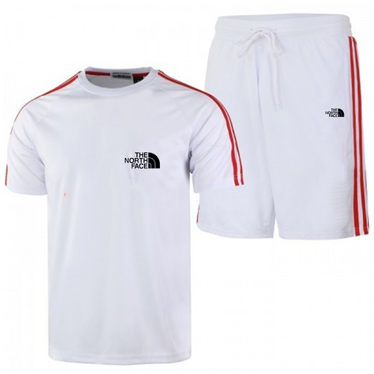 Men's 3-Stripes Fleece Shorts & Tee Shirt Set