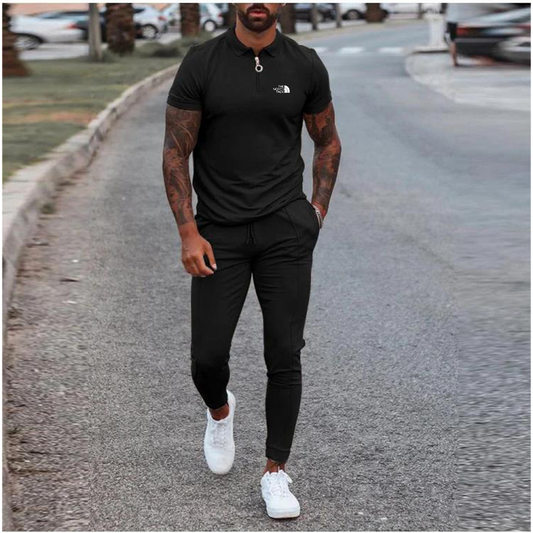 Summer Short Sleeve Solid Long Suits For Men